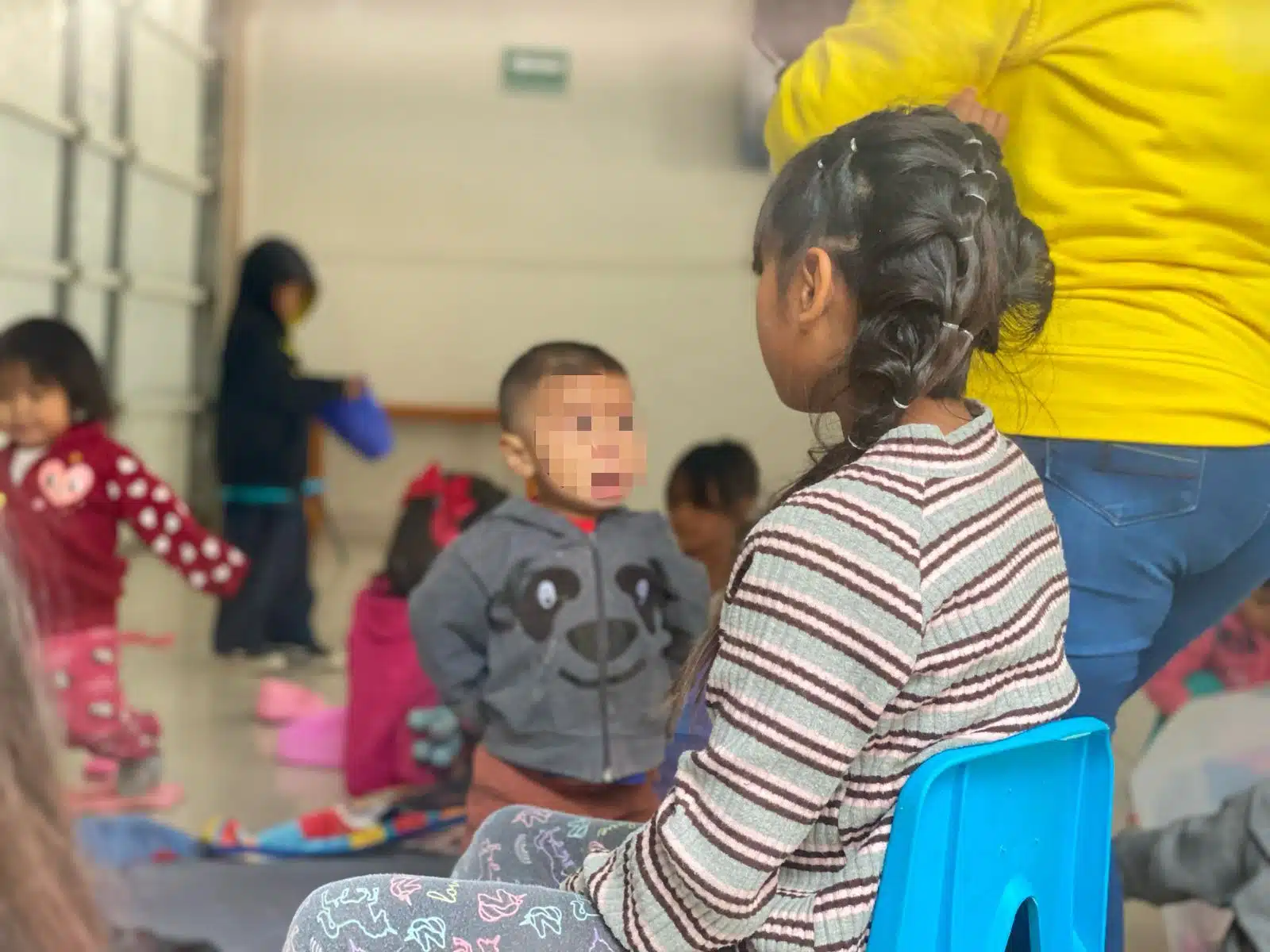 Hijos de jornaleros agrícolas en el Centro de Atención Infantil.