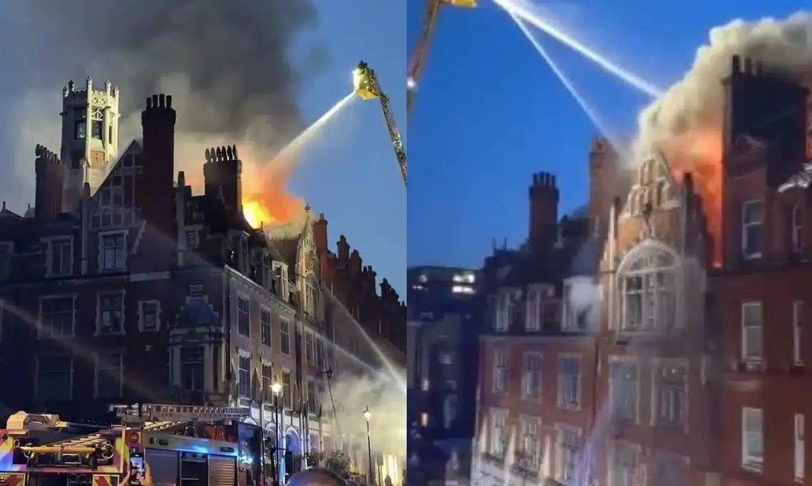 Famoso hotel de lujo en Londres, frecuentado por celebridades, es desalojado tras incendios