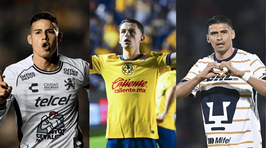 James Rodríguez, Alvaro fidalgo, y Guillermo Martínez