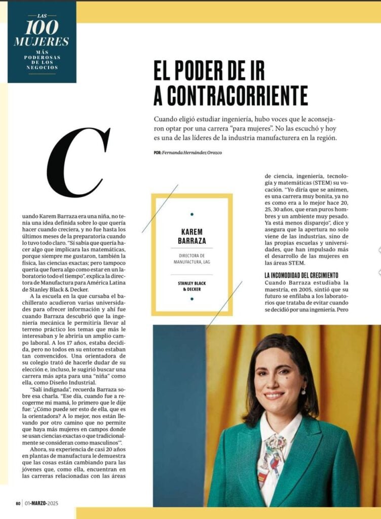 Karen Barraza Mendívil en la revista Expansión.