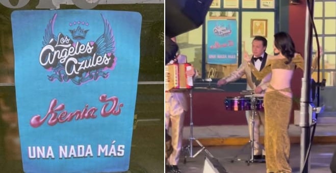 Kenia Os y Los Ángeles Azules sorprenden en video que revela su posible colaboración musical