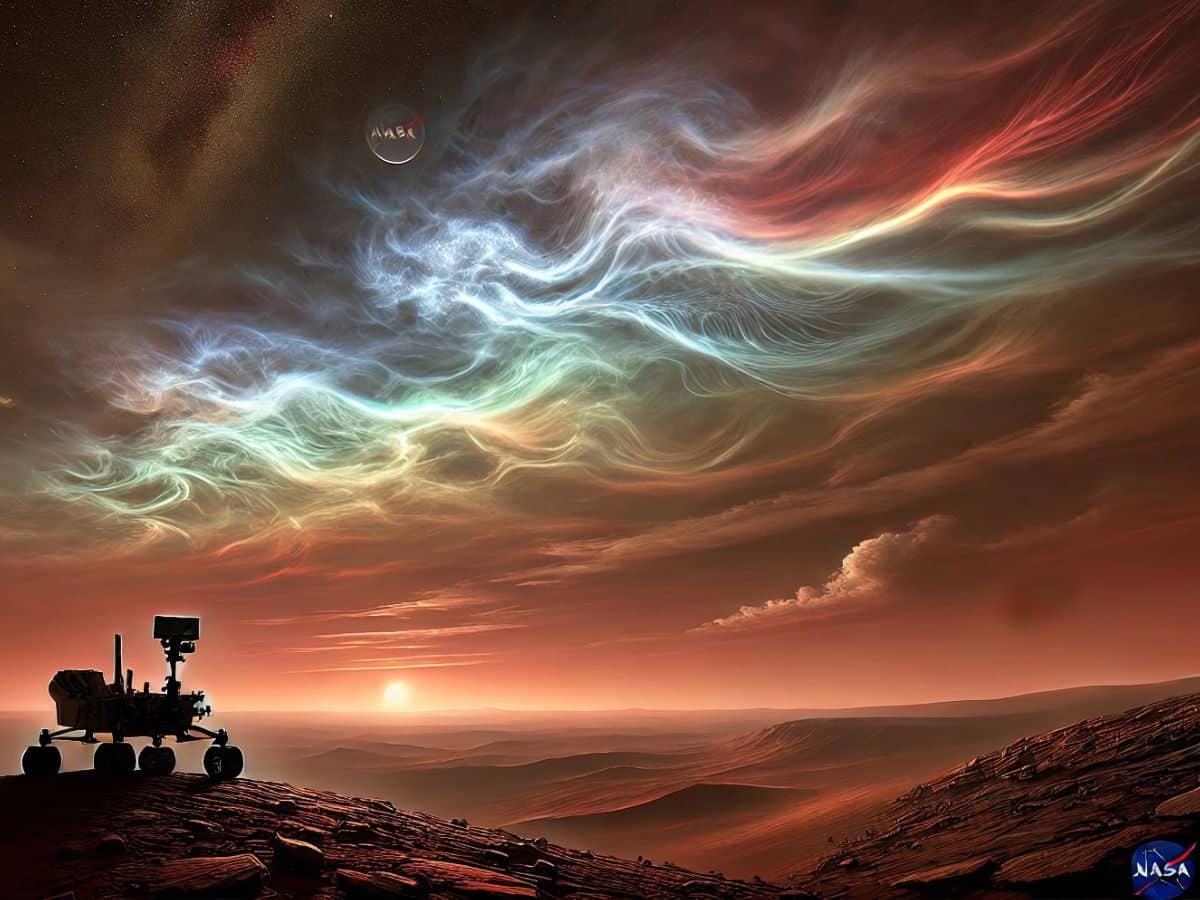 La NASA captura el impresionante fenómeno de nubes de colores en Marte