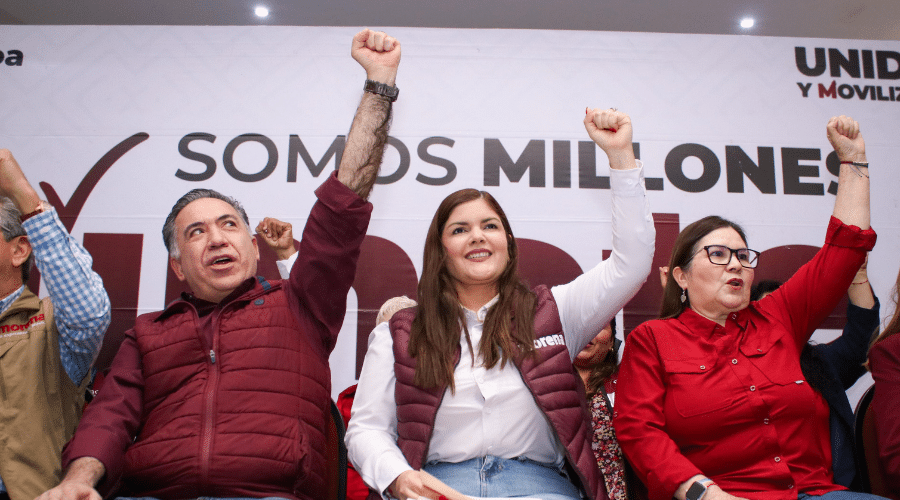 Merary Villegas en el cierre de afiliación a Morena Sinaloa