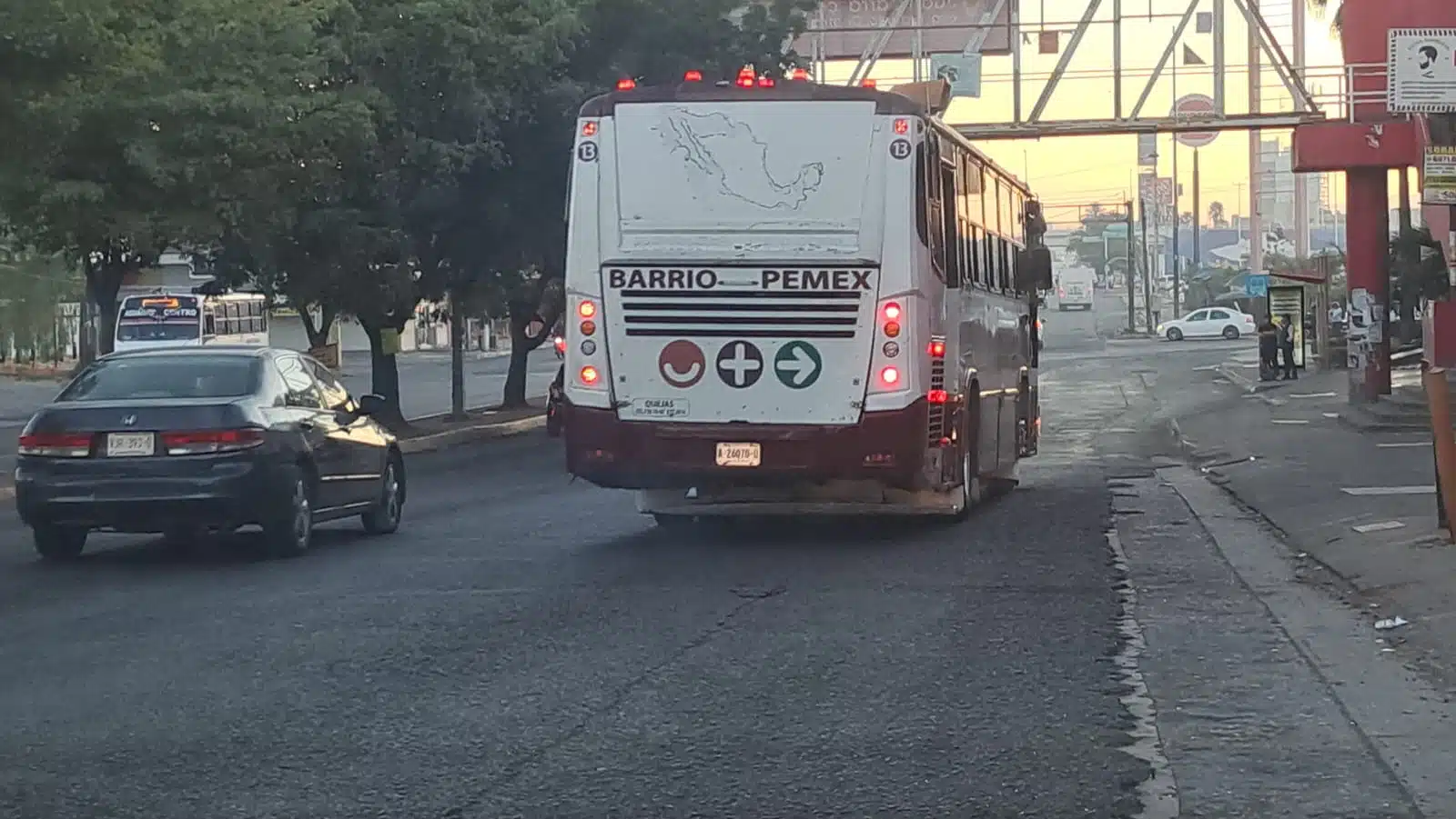 Autobús del transporte público urbano en Culiacán