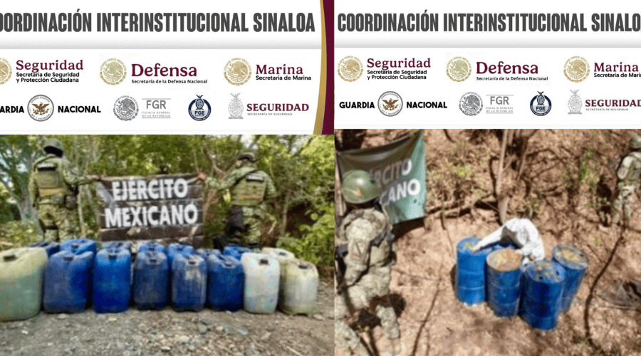 Otros 10 laboratorios para elaboración de droga son asegurados en Culiacán y Cosalá