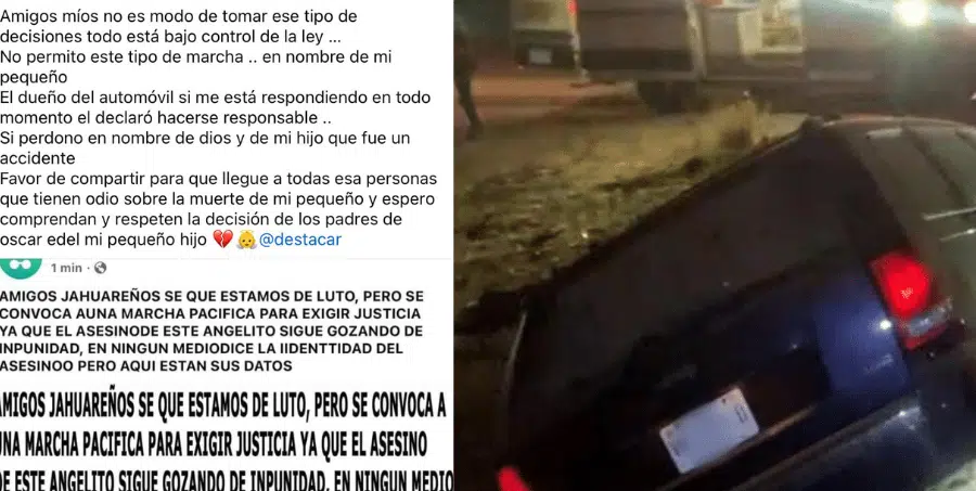 Mensaje de Facebook del padre de Oscarito tras su muerte en accidente de carretera