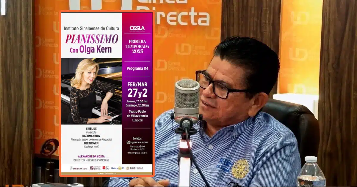 Rolando Urías Herrera invita al concierto “Pianíssimo” con Olga Kern en el teatro Pablo de Villavicencio, en Culiacán.