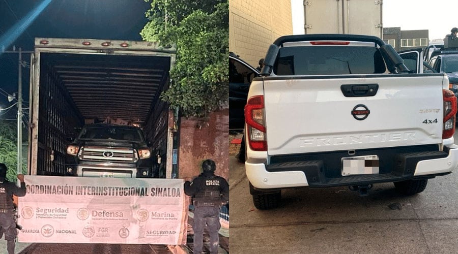 Vehículos con reporte de robo recuperados en Culiacán