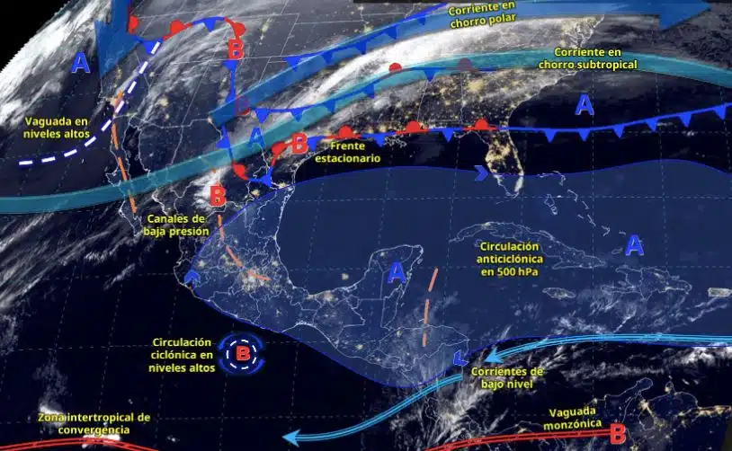 Sistemas activarán lluvias fuertes en al menos tres estados del país