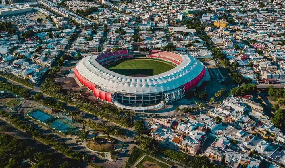 Vista aérea del estadio Teodoro Mariscal.