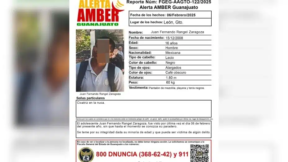 Ubican en Mazatlán a menor de edad con alerta de búsqueda en Guanajuato
