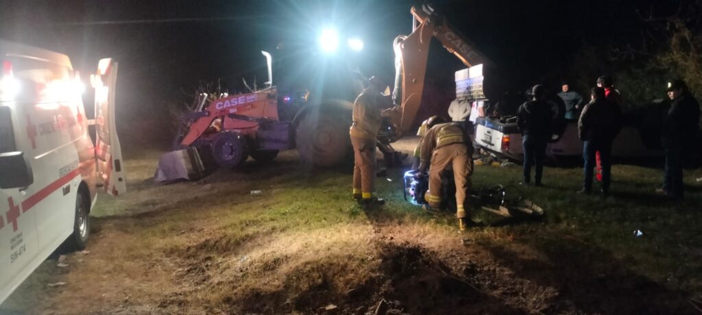 Accidente tipo volcadura en Guasave