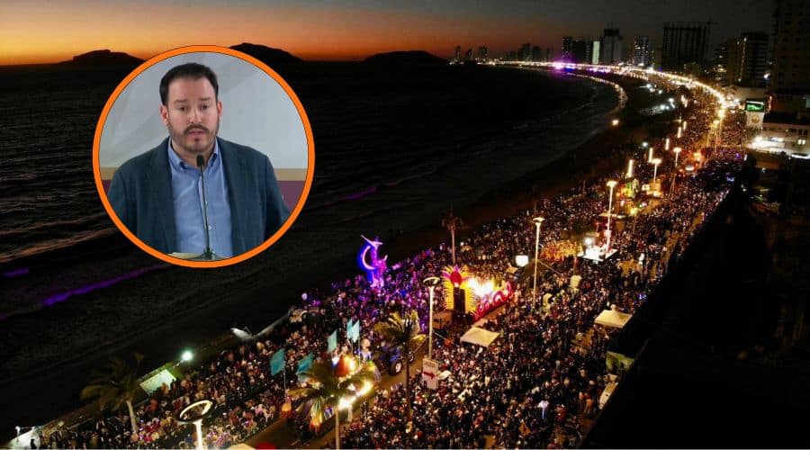 Desfile de Carnaval de Mazatlán desde las alturas