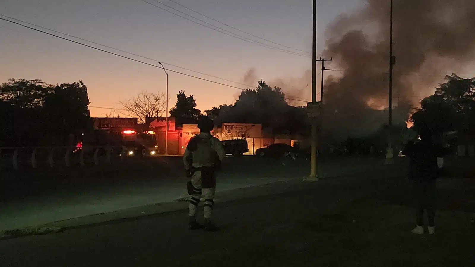 incendio tras persecucion de civiles armados