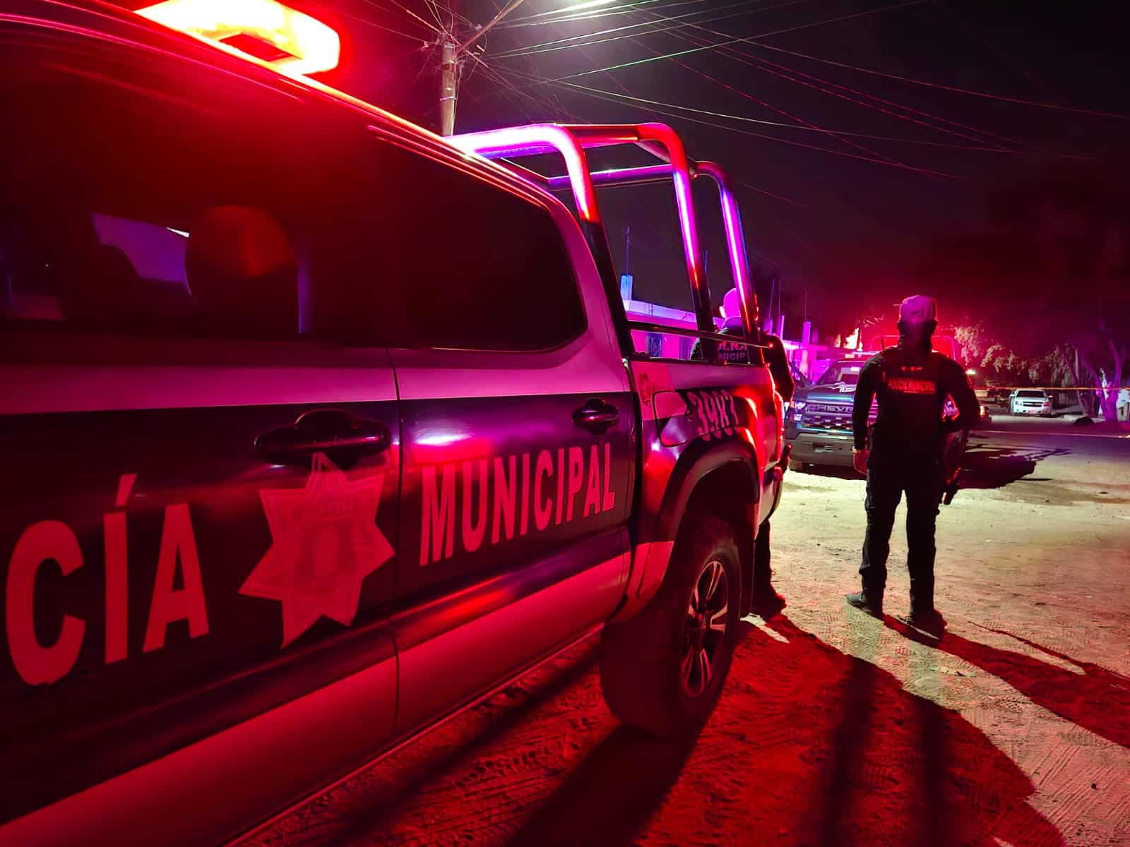 Policía en el lugar de los hechos.