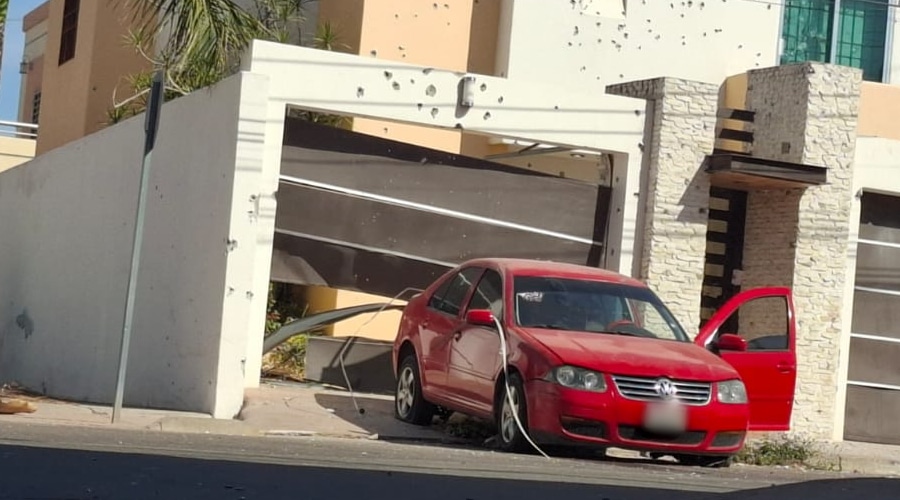 Cuarta casa afectada por las balaceras ocurridas en Culiacán