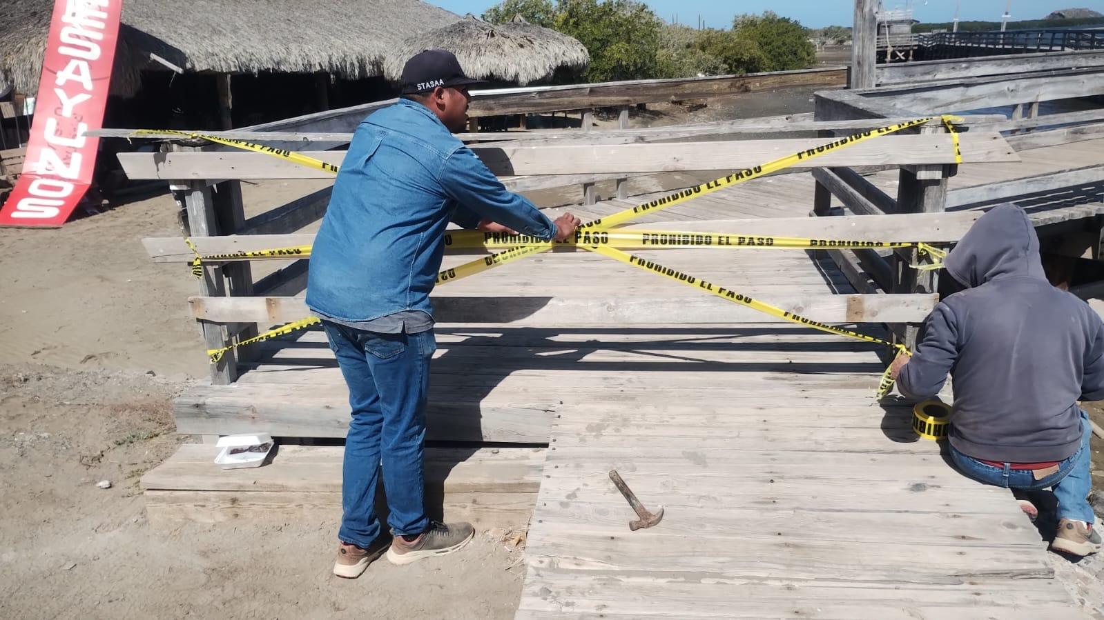 Acordonan puentes y andadores en El Maviri