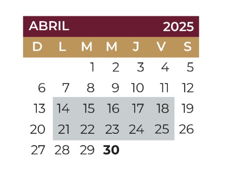 Calendario escolar SEP de abril de 2025, el mes de las vacaciones de Semana Santa