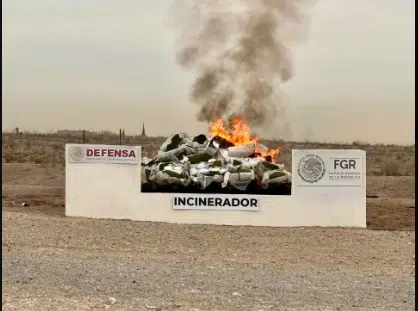 Droga incinerada