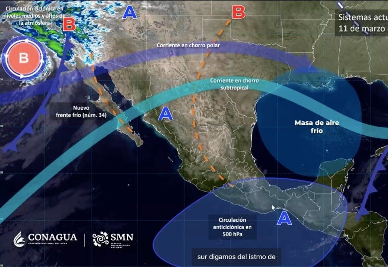 Dos frentes fríos lucharán contra nueva onda cálida en México