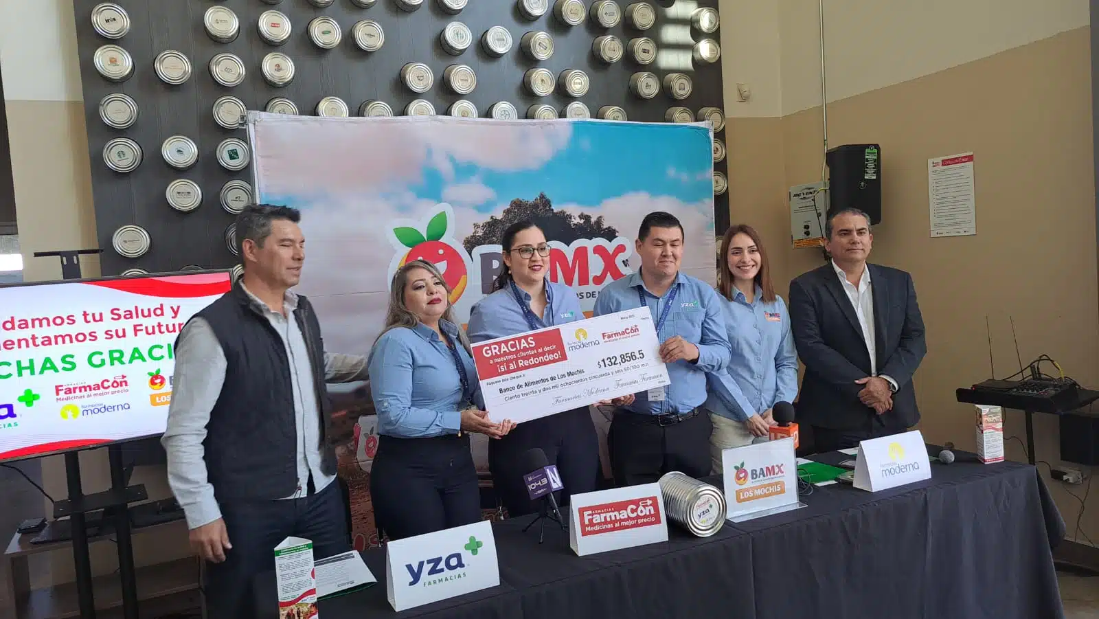 Farmacias YZA, Farmacon y Moderna donan a Banco de Alimentos de Los Mochis