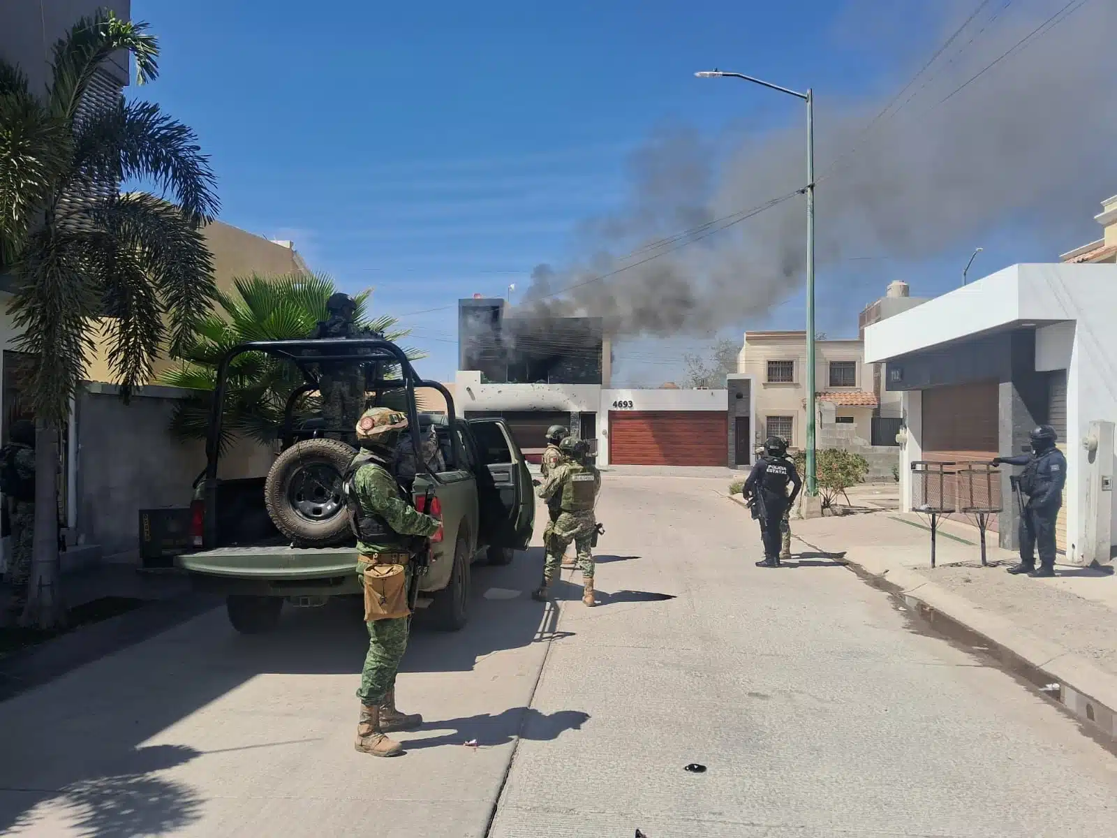 Foto acerca del desastroso incidente causado por gatilleros