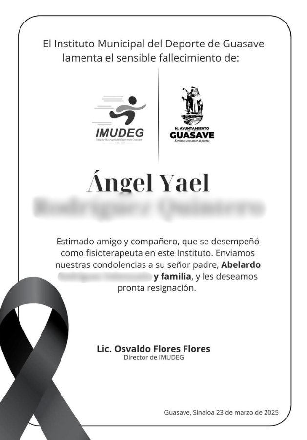 Despiden a Ángel Yael, víctima fatal