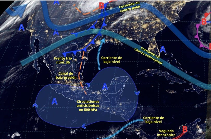 Meteorológico pronostica rachas muy fuertes en estas regiones de México