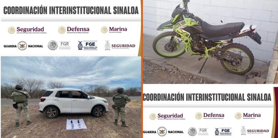 Autoridades de seguridad de Sinaloa aseguran vehículos