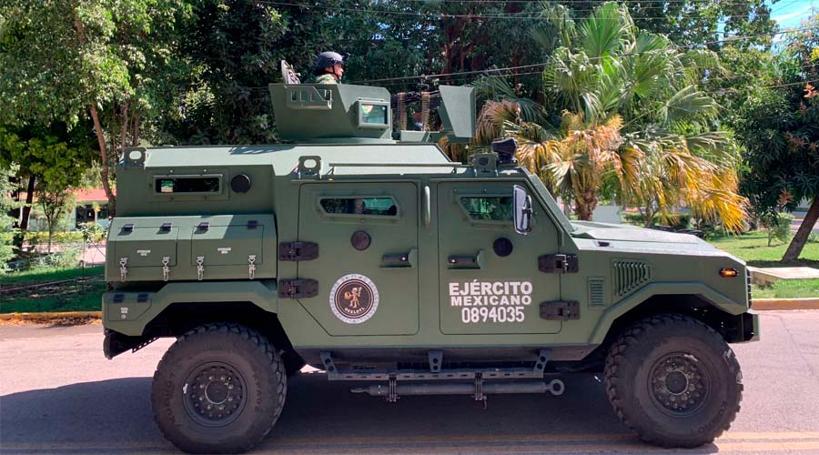 Vehículo blindado del Ejército Mexicano