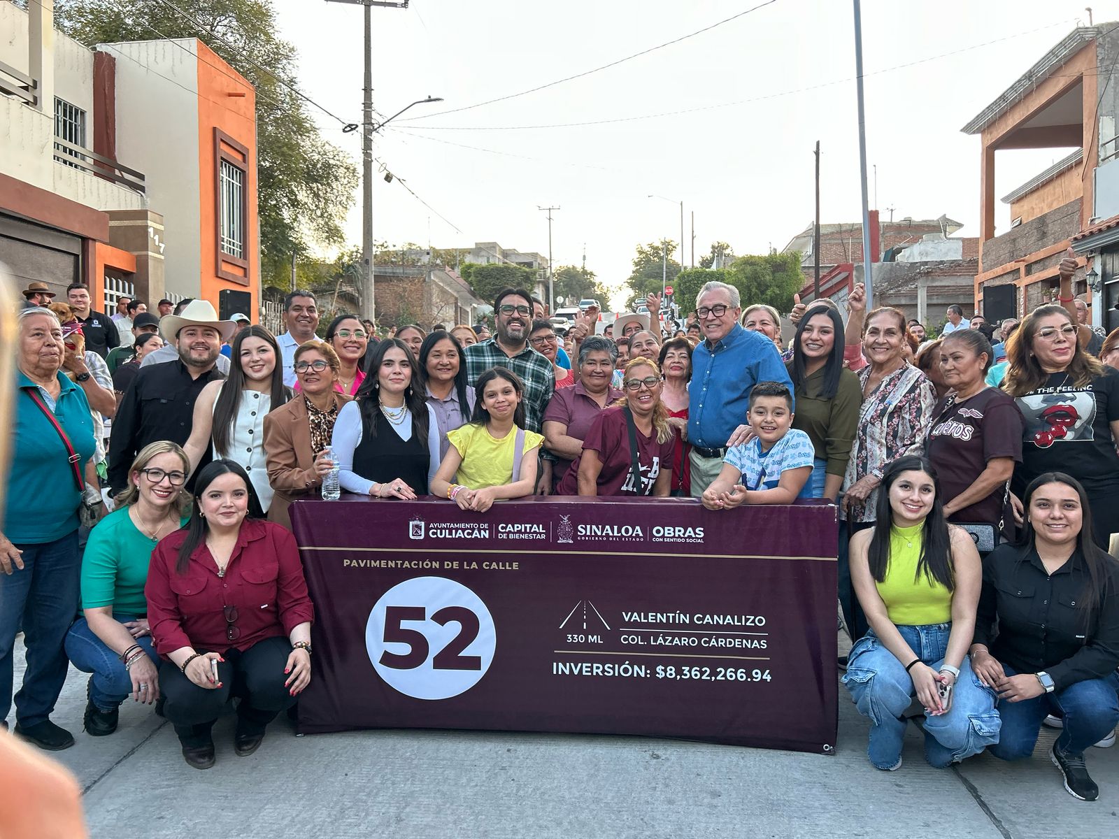 Pavimentación de la calle Valentín Canalizo pavimentada