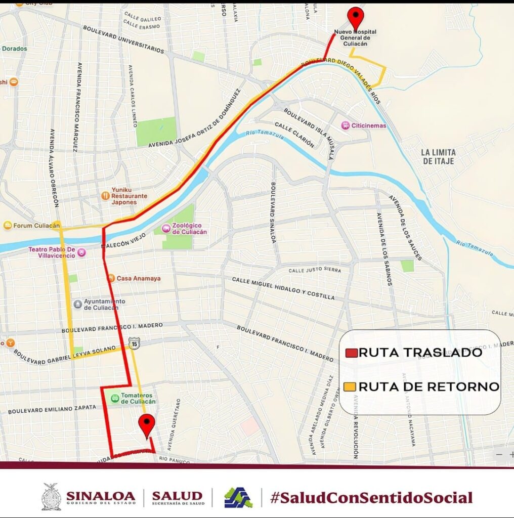 Recorrido del Hospital General de Culiacán al nuevo edificio.