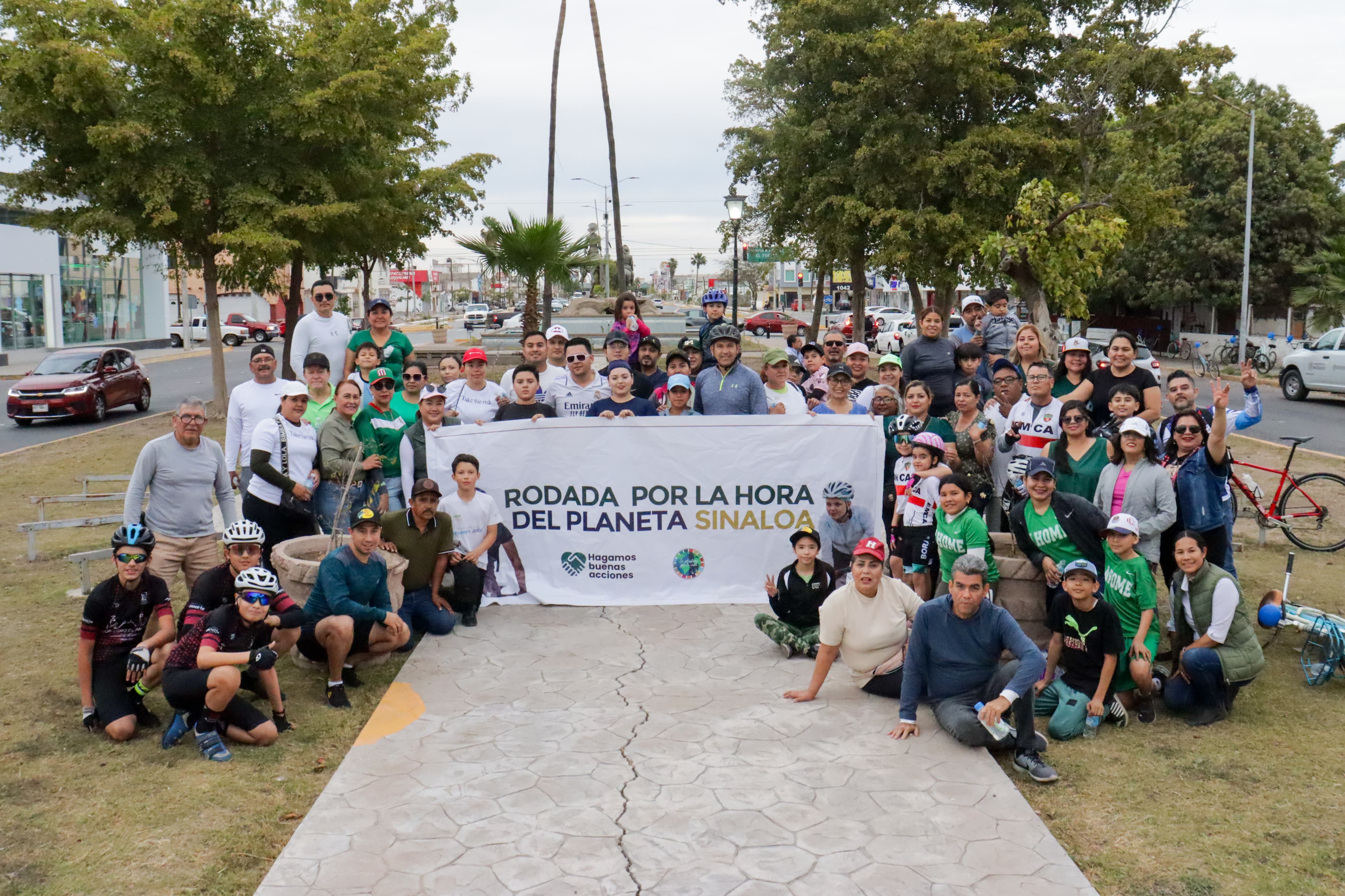 Rodada por la hora del planeta, en Los Mochis, Sinaloa