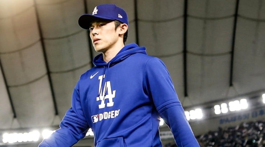 El jugador de los Dodgers, Roki Sasaki