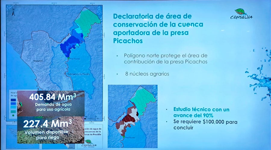 Urgente medidas seguridad Hídrica, Conselva