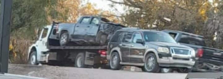 Aseguran cinco camionetas en las cercanías de El Recodo