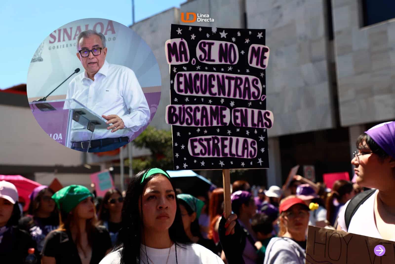 Rocha Moya valora el activismo del 8M