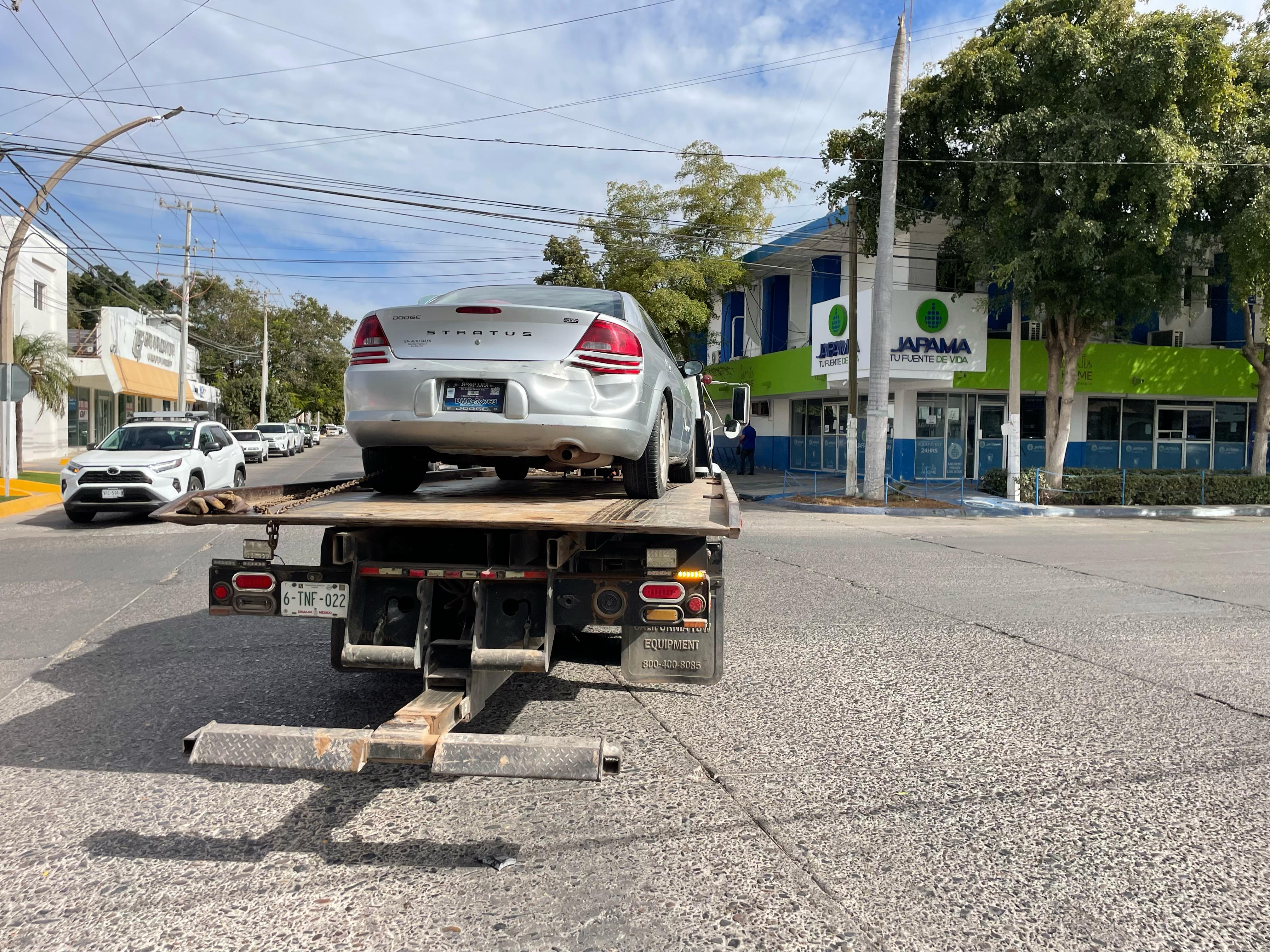 Vehículo involucrado en el choque del sector centro.