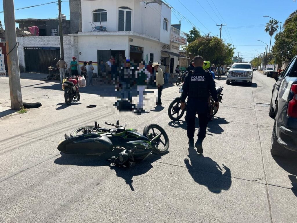 Choque de motociclistas en Escuinapa