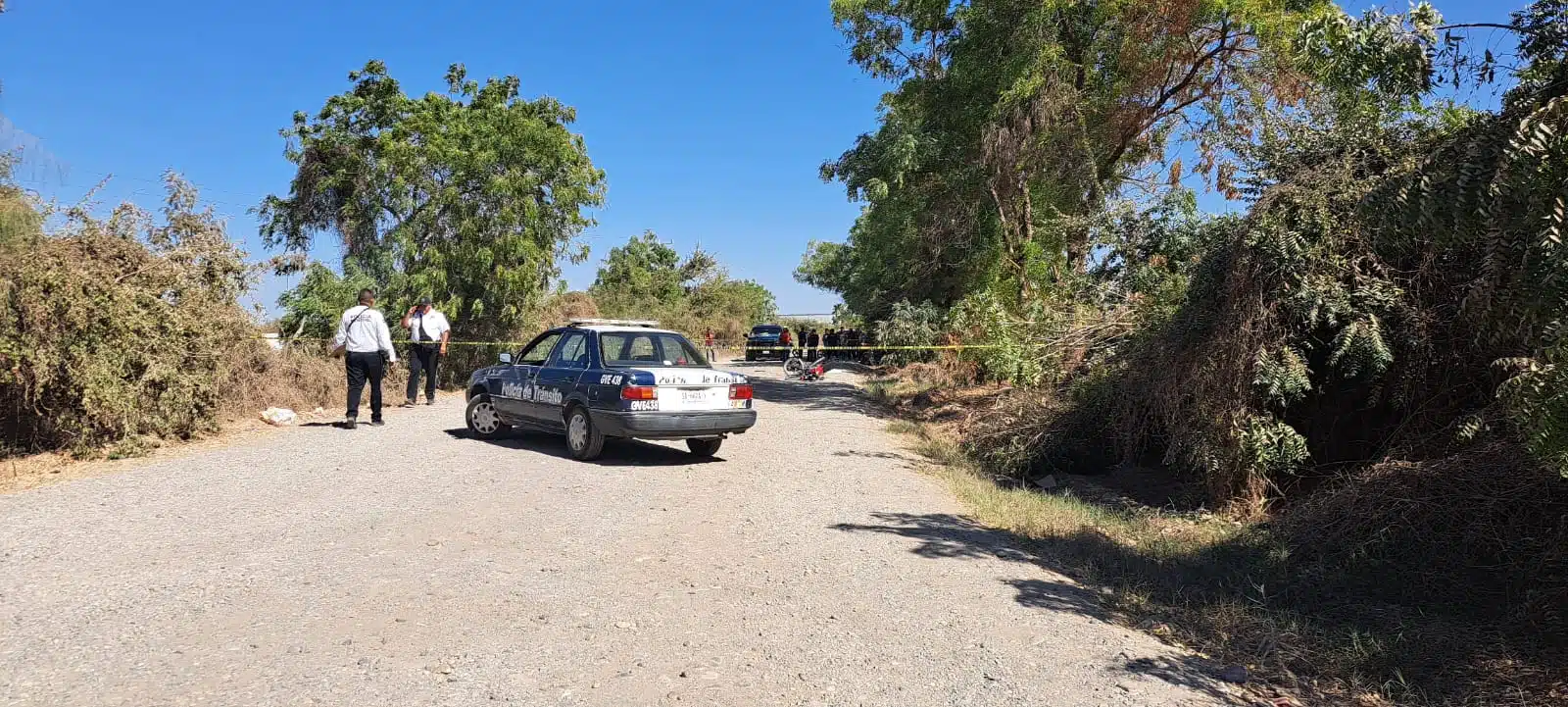 Lugar en donde ocurrió el choque entre los dos motociclistas