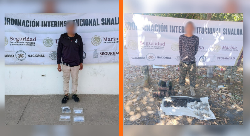 Dos hombres fueron detenidos en operativos del Grupo Interinstitucional en Escuinapa