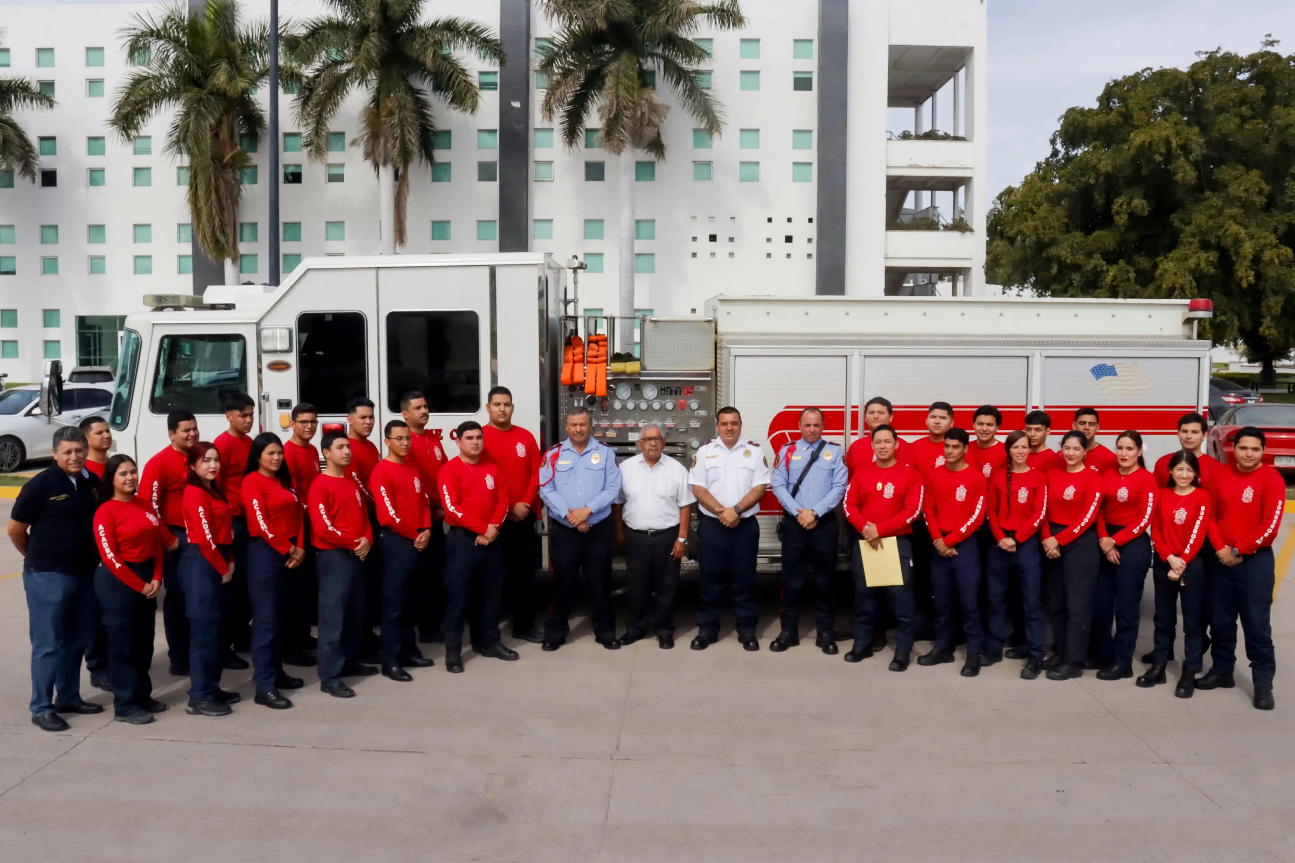 El nuevo equipo de seguridad en Bomberos, Los Mochis, Sinaloa