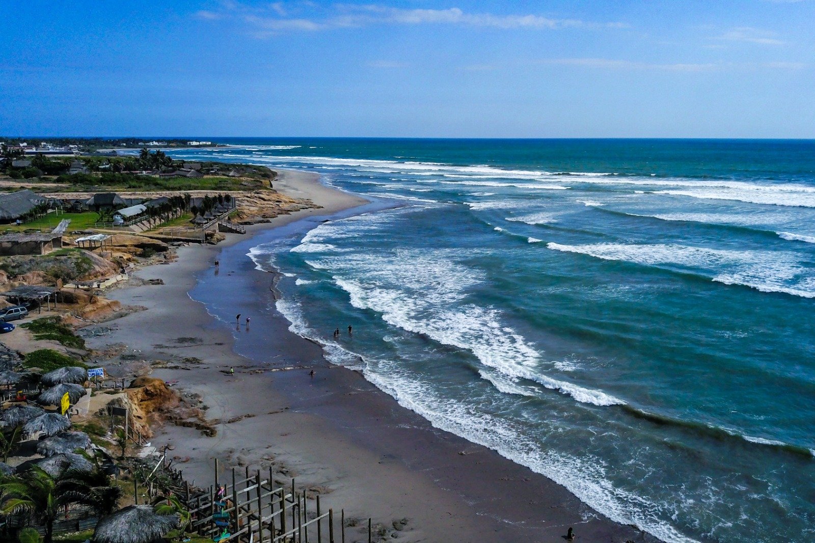 Vista aérea de la playa.