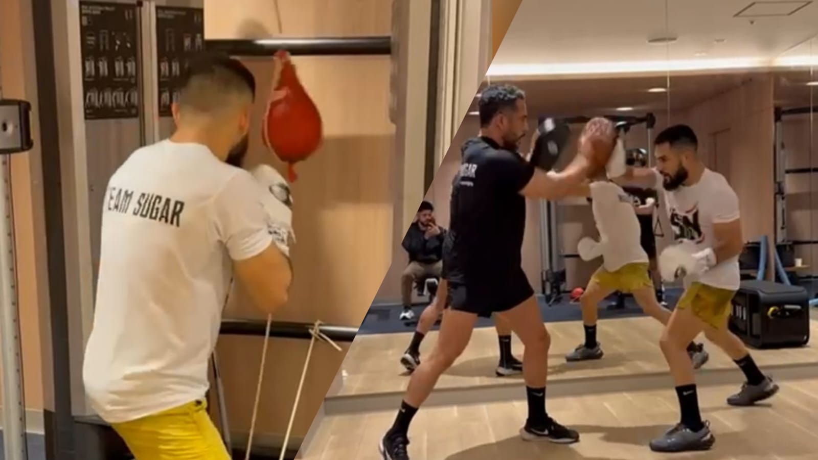Acompañado de su equipo de trabajo del Kochul Gym, “Sugar” exhibió sus habilidad