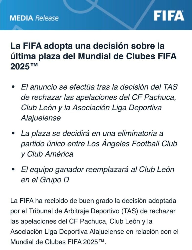 América y LAFC a repechaje