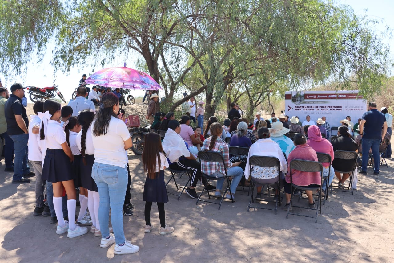 Arranca construcción de pozo profundo en San Pablo Mochobampo en Sinaloa municipio