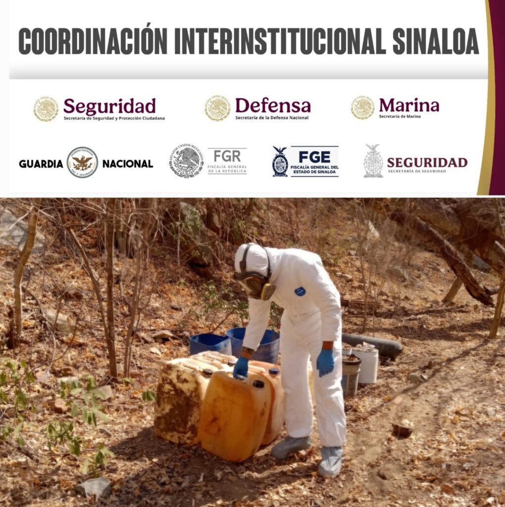 En Culiacán y Elota: SSPE asegura cinco áreas de concentración de químicos para elaborar droga
