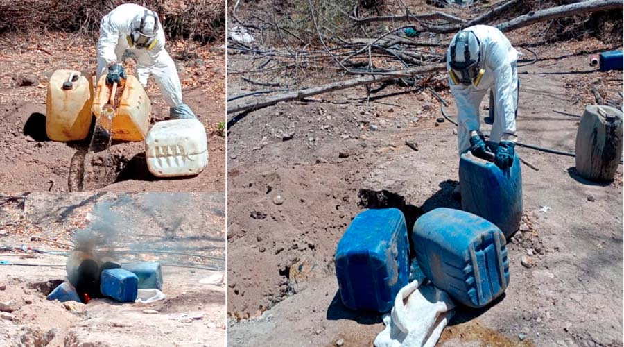 Autoridades aseguran sustancias químicas en Culiacán y Cosalá