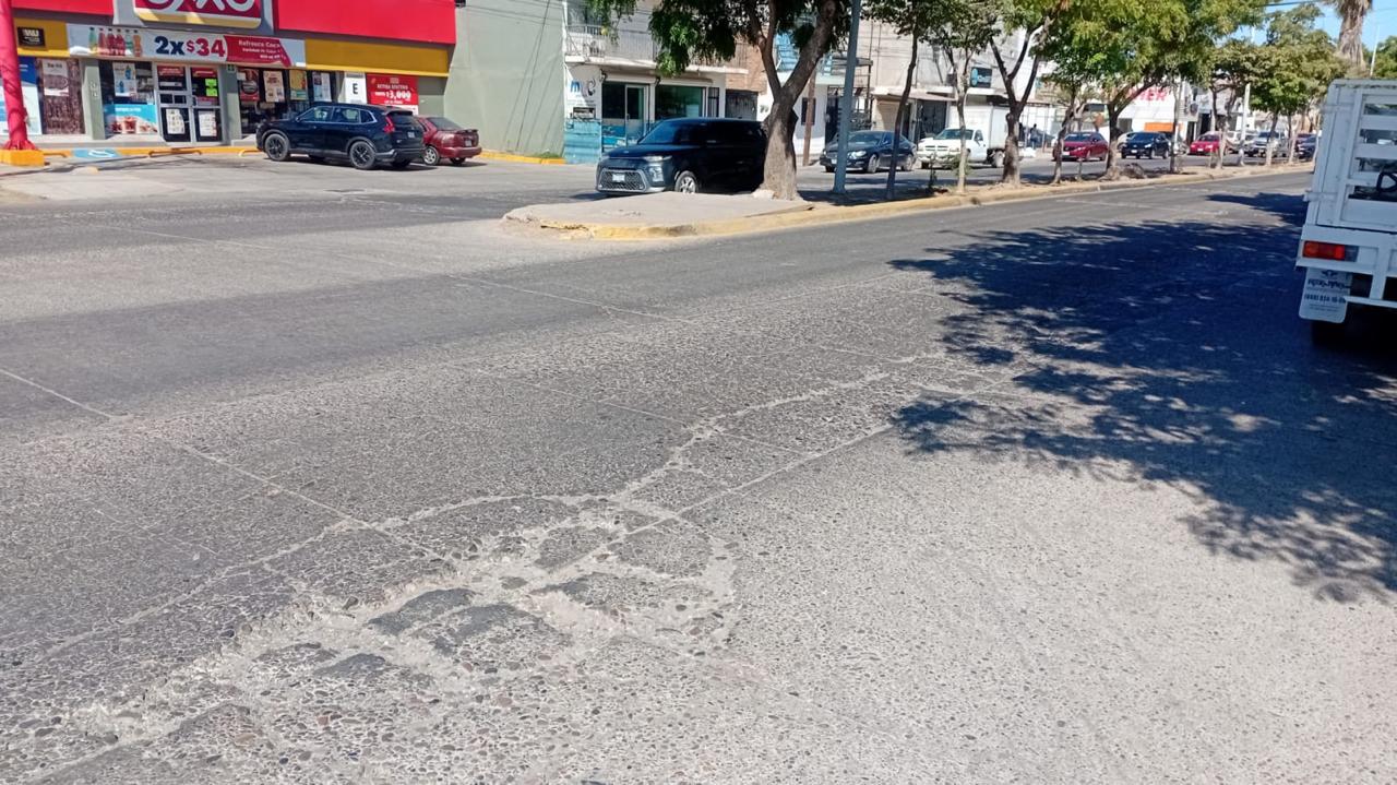 Este es uno de los tramos que van a bachear en Los Mochis.