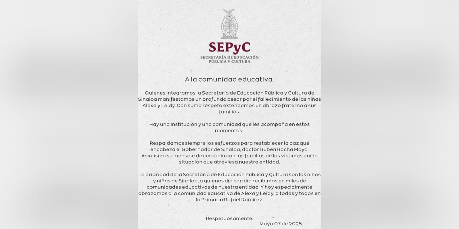 CONDOLENCIAS